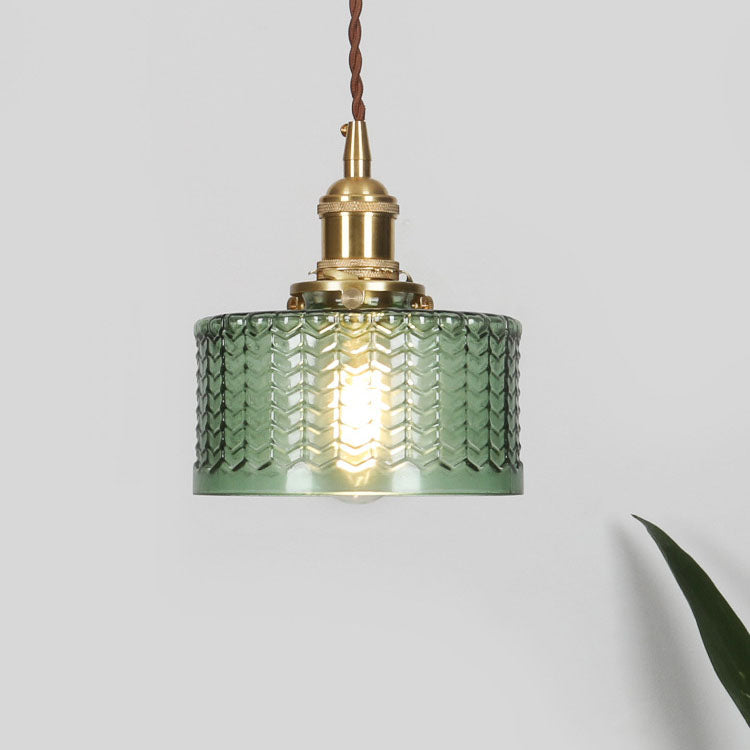 Nivoran - Suspension ronde en verre laiton LED