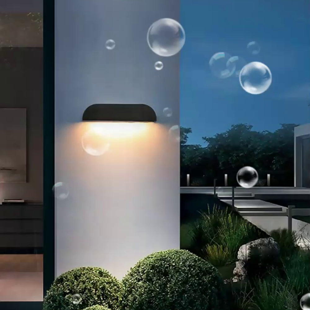 Stravon - Polookrouhlé kamenné venkovní nástěnné světlo s krytím IP65 proti vodě