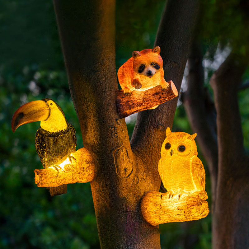 Cirelle - Scultura da Giardino Solare a Forma di Uccello con Luce LED