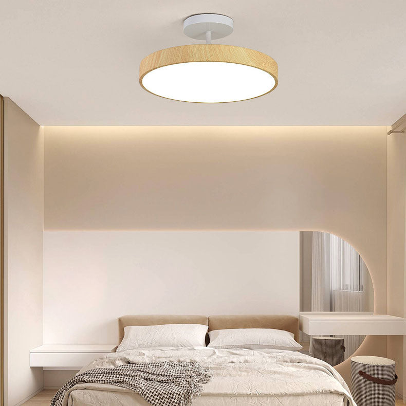 Zenoria – Ιαπωνικό Στρογγυλό Ξύλινο LED Ημιεπιτοίχιο Φωτιστικό Οροφής