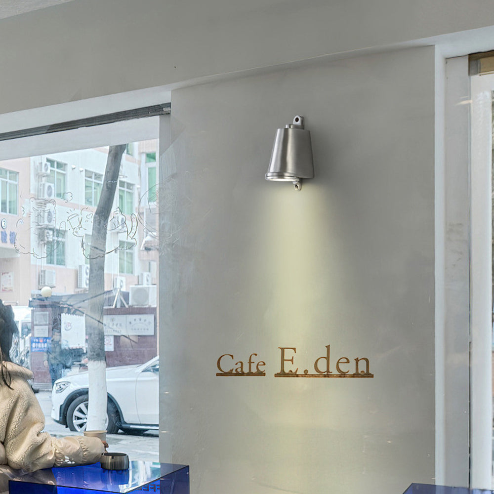 Brontis - Lámpara de Pared Exterior Industrial de Metal en Forma de Campana, Impermeable IP65