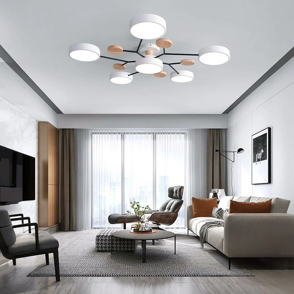 Rovan – Lampada da Soffitto LED Rotonda in Ferro Contemporanea