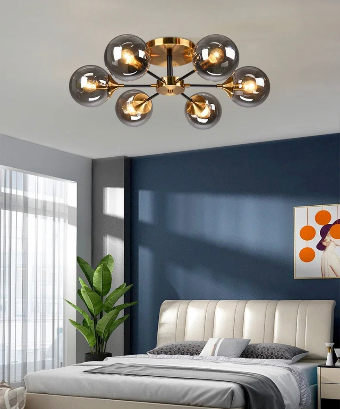 Jadivelle – Jade Glass Globe Modern Chandelier