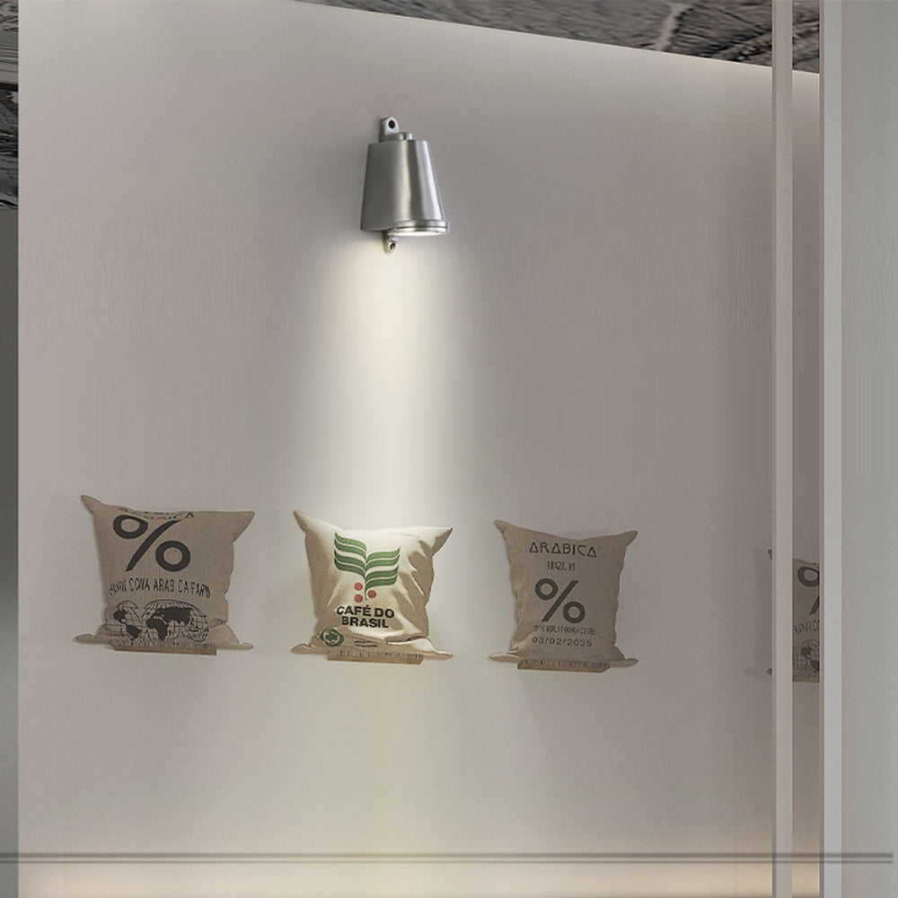 Brontis - Lámpara de Pared Exterior Industrial de Metal en Forma de Campana, Impermeable IP65