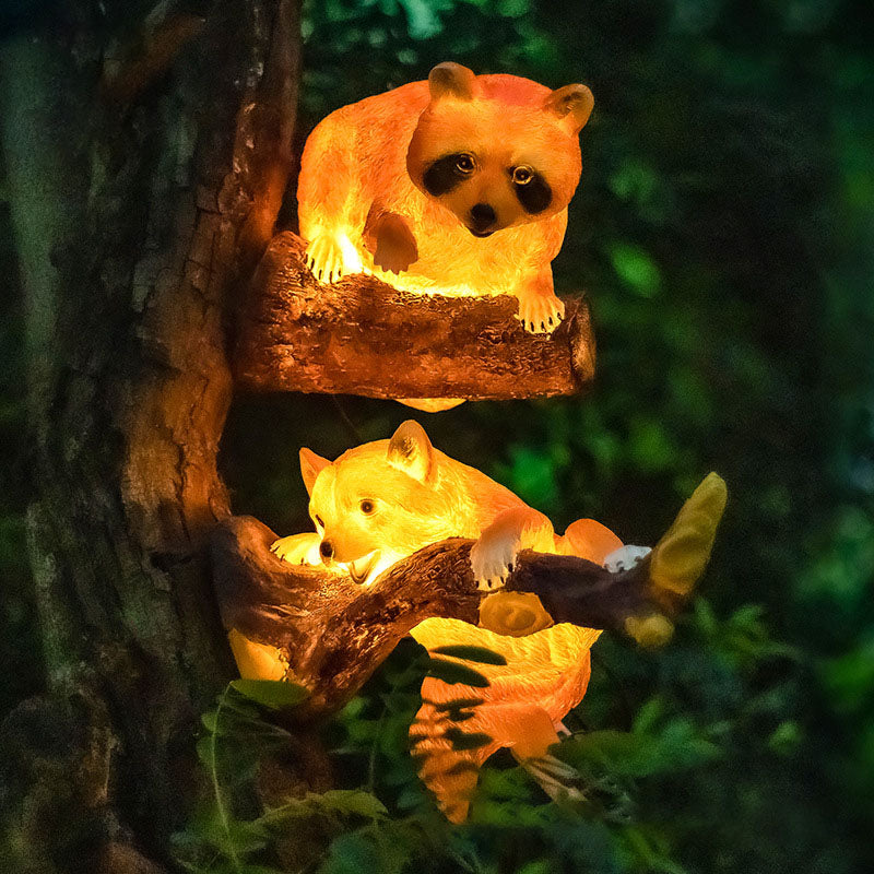 Cirelle - Scultura da Giardino Solare a Forma di Uccello con Luce LED