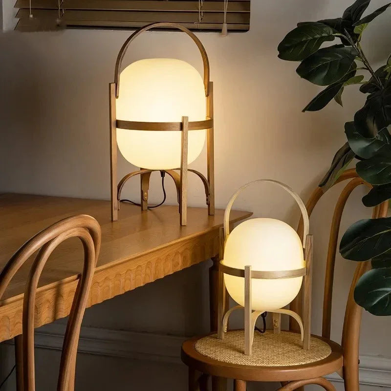 Zumira – Wooden Frame Modern Table Lamp