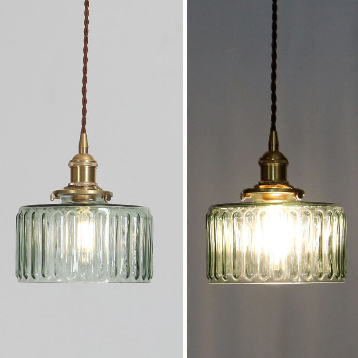 Nivoran - Suspension ronde en verre laiton LED