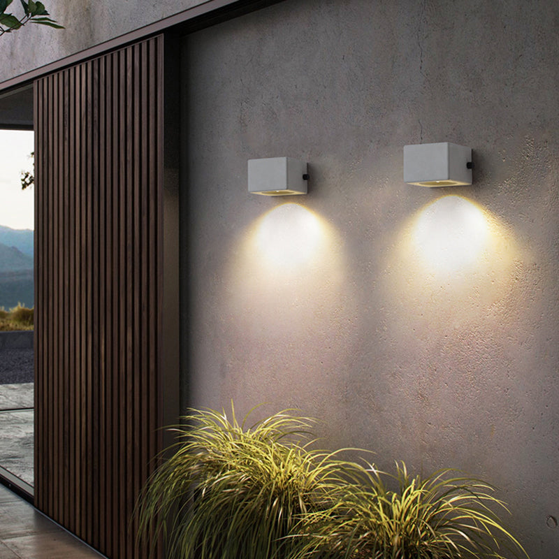 Cravell - Minimalist Cement Square Outdoor Wall Light