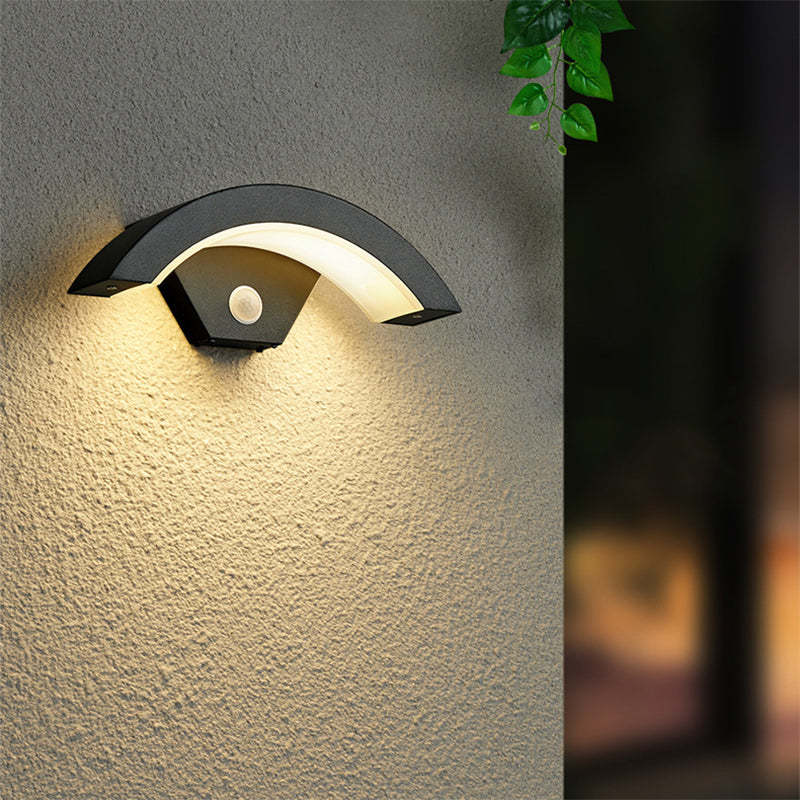 Eryndor - Nordic Arc Metal LED IP65 Waterproof Outdoor Wall Light