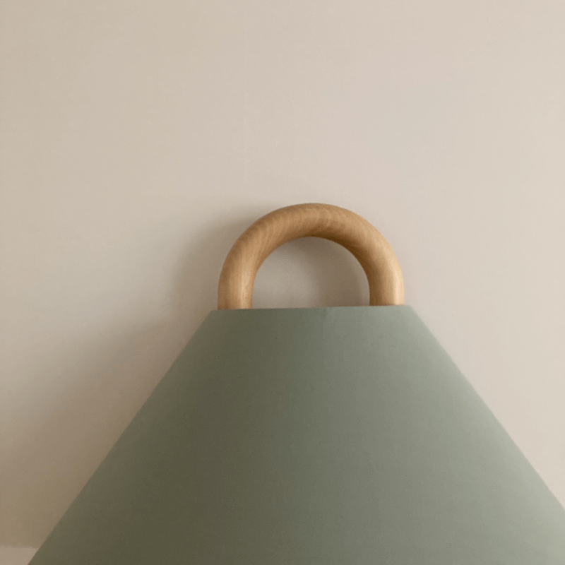 Dormen - Solid Wood Pleated Semi Circle Wall Sconce Lamp
