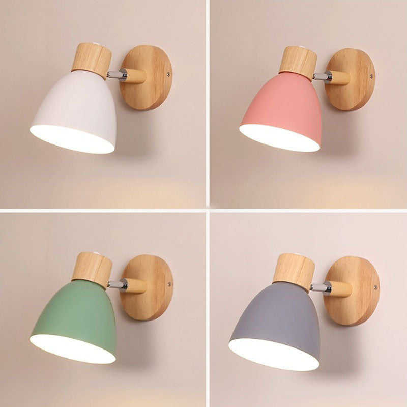 Nelvira – Minimalist Wooden Cone LED Wall Light