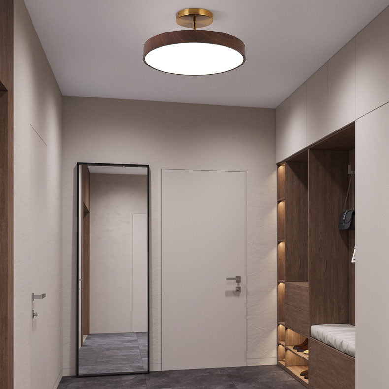 Zenoria – Ιαπωνικό Στρογγυλό Ξύλινο LED Ημιεπιτοίχιο Φωτιστικό Οροφής