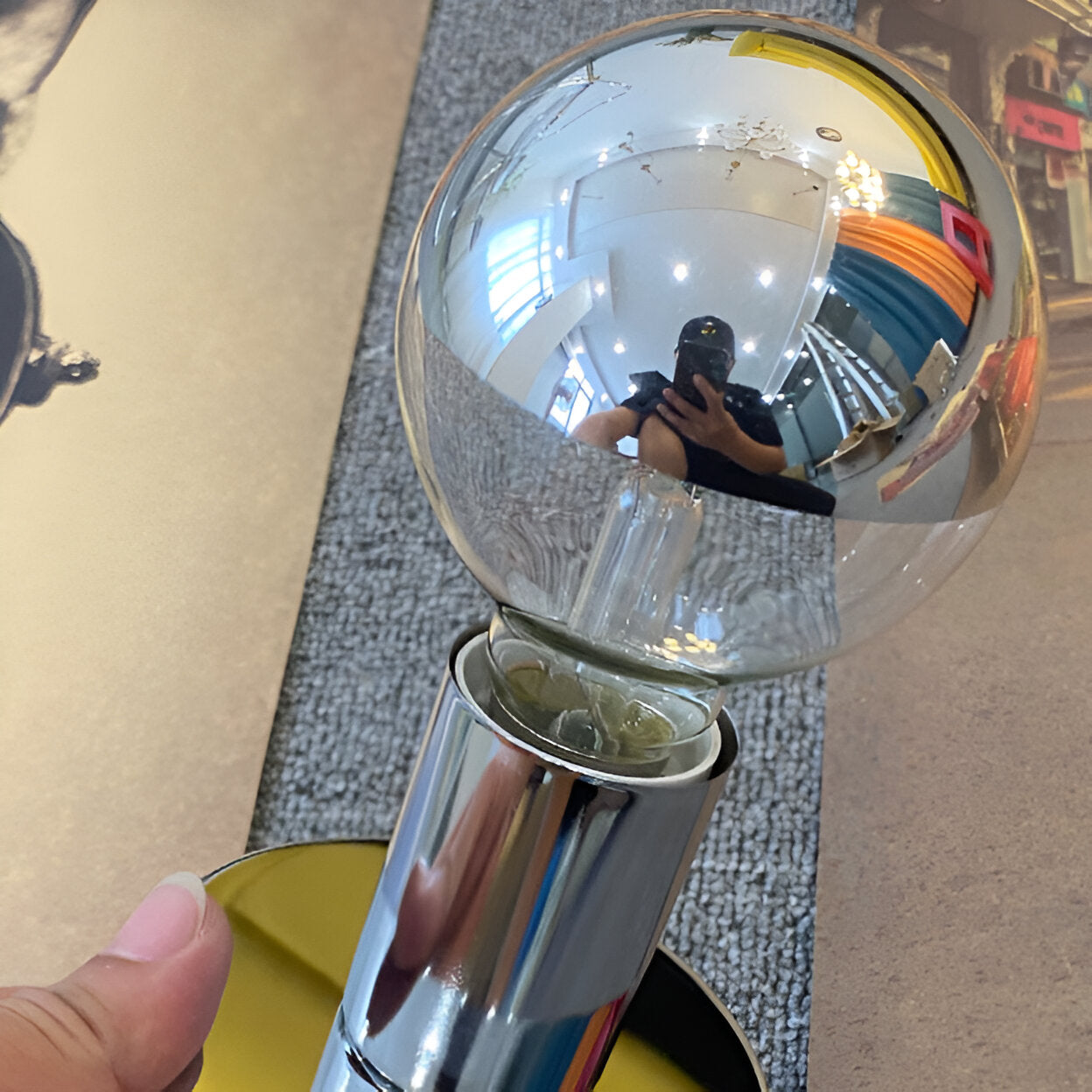 Bonnie retro železná kulatá skleněná nástěnná lampa