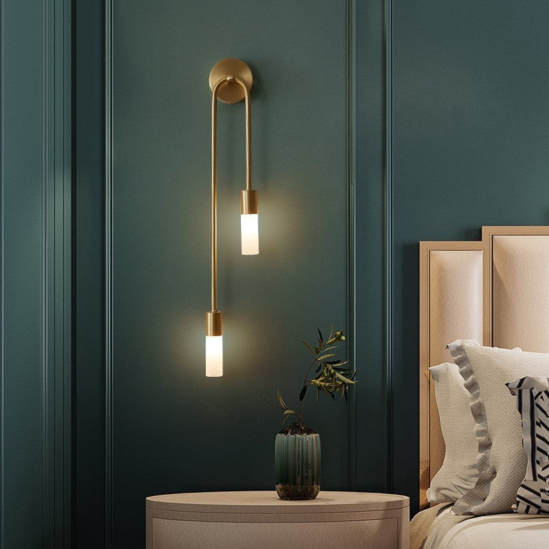 Mezara - Moderní zlaté LED nástěnné svítidlo sada 2 kusů