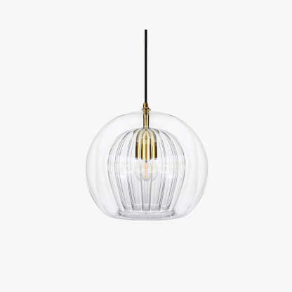 Hailenor - Glass Pendant Light Clear Amber LED