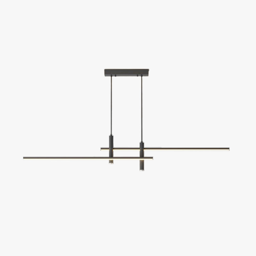 Edgari - Lampada a sospensione lineare nero oro dimmerabile LED 35,4 pollici