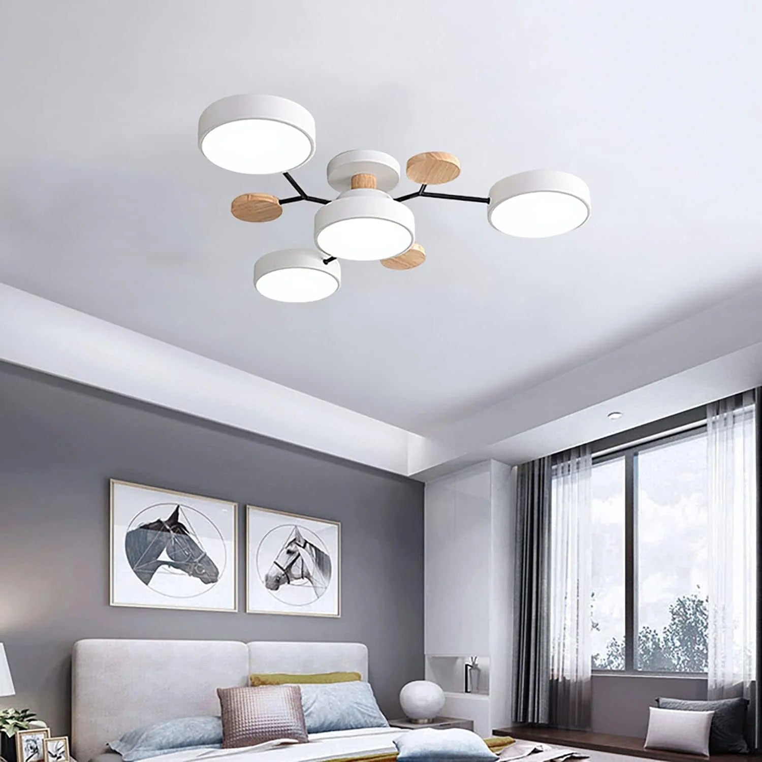 Rovan – Lampada da Soffitto LED Rotonda in Ferro Contemporanea