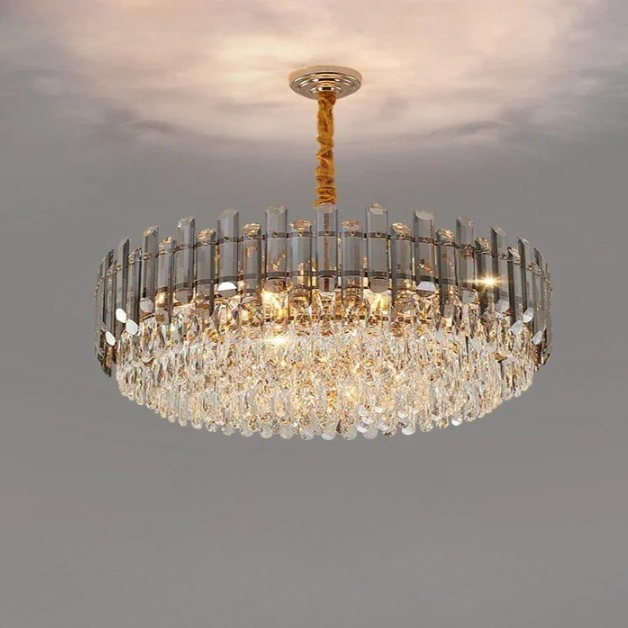 Aurevella – Gold Crystal Ceiling Chandelier