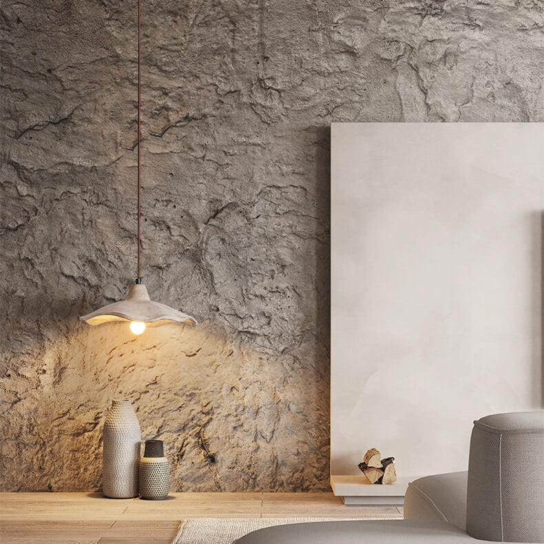 Aurelnn - Suspension fleur en ciment vintage