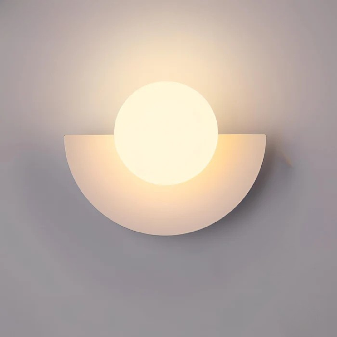Doniar – Applique da parete a globo in vetro moderno minimalista con LED, 1 luce
