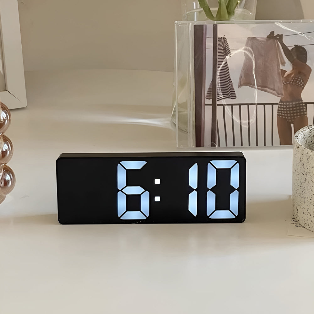 Zenvira – Orologio Sveglia Specchio LED con Temperatura e Funzione Snooze