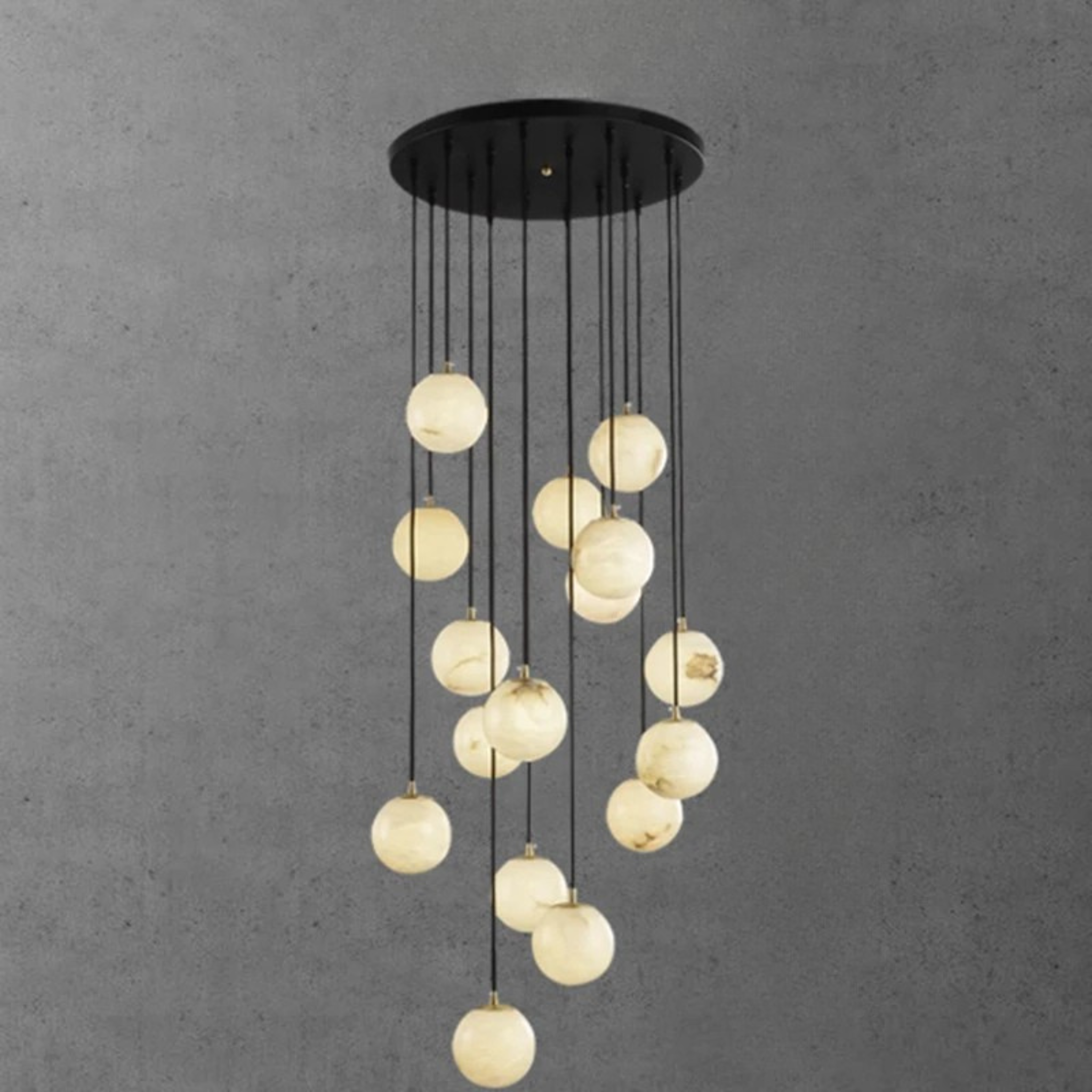 Travira - Lustre moderne à LED pour escalier plafonnier