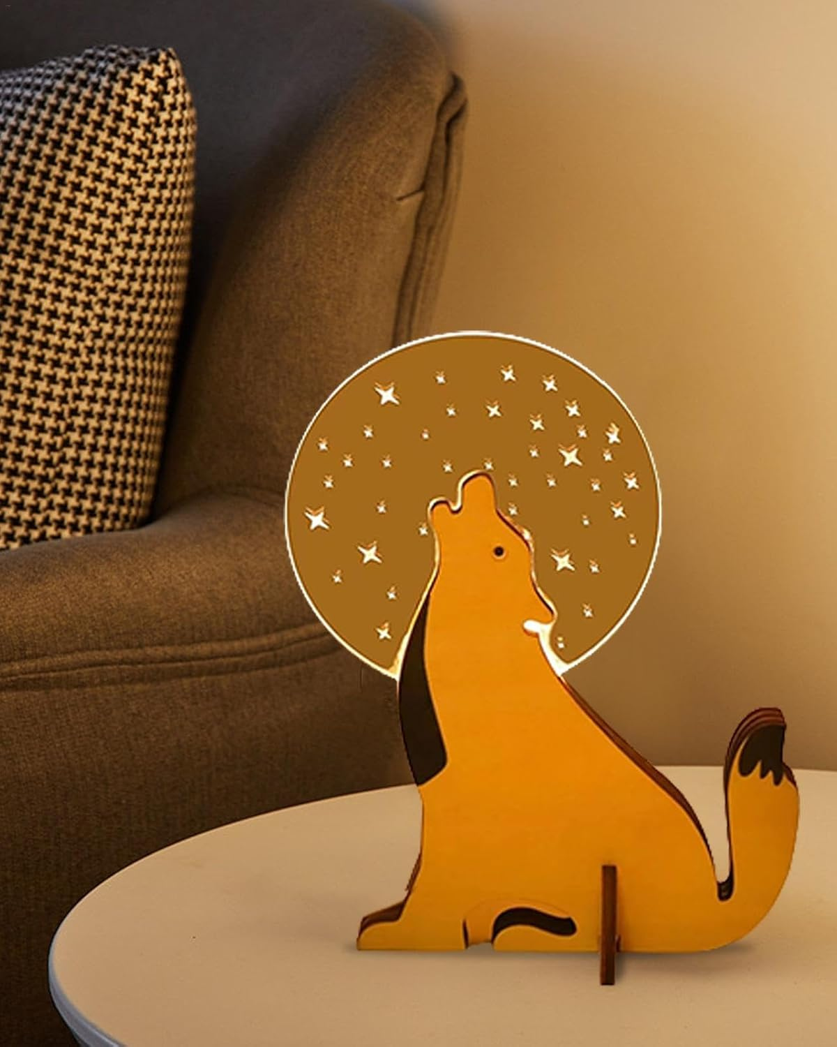 Toucaryn – Lámpara de Mesa USB Inspirada en la Naturaleza con Luz Cálida y Diseño Ecológico de Madera de Abedul