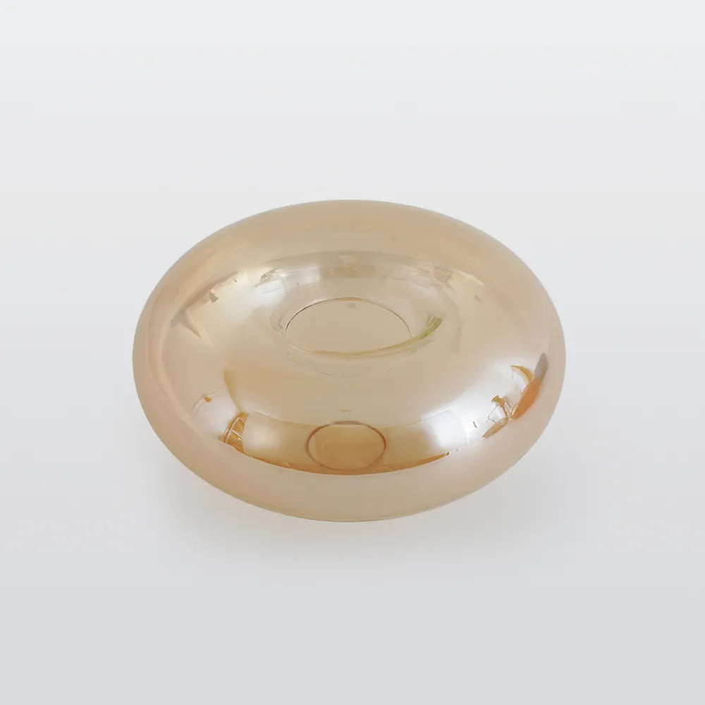 Cedora - Plafonnier globe en verre ambré