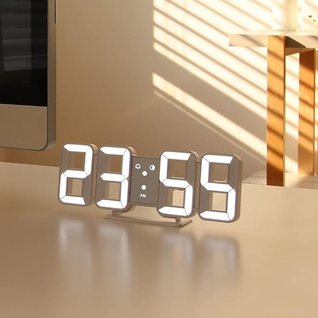Vevora – Reloj de Pared Digital LED 3D con USB