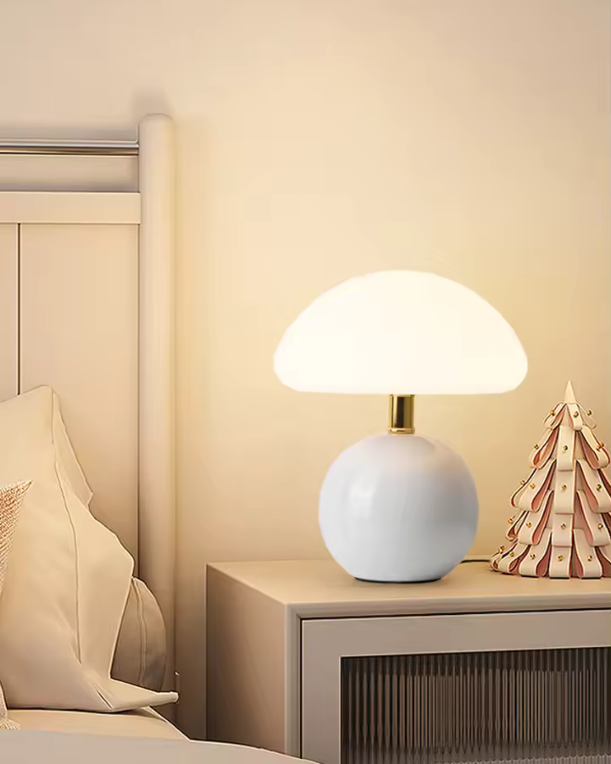 Orrynne – Lámpara de Mesa de Cerámica Elegante con Iluminación Ambiental Suave y Diseño Japandi