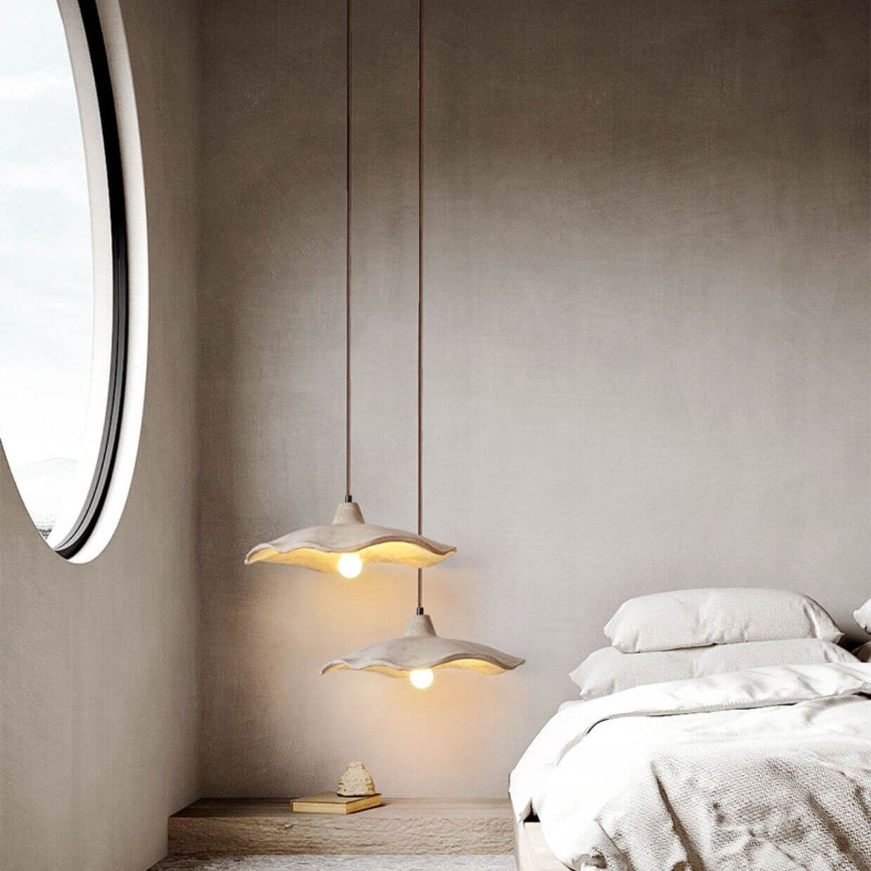Aurelnn - Suspension fleur en ciment vintage