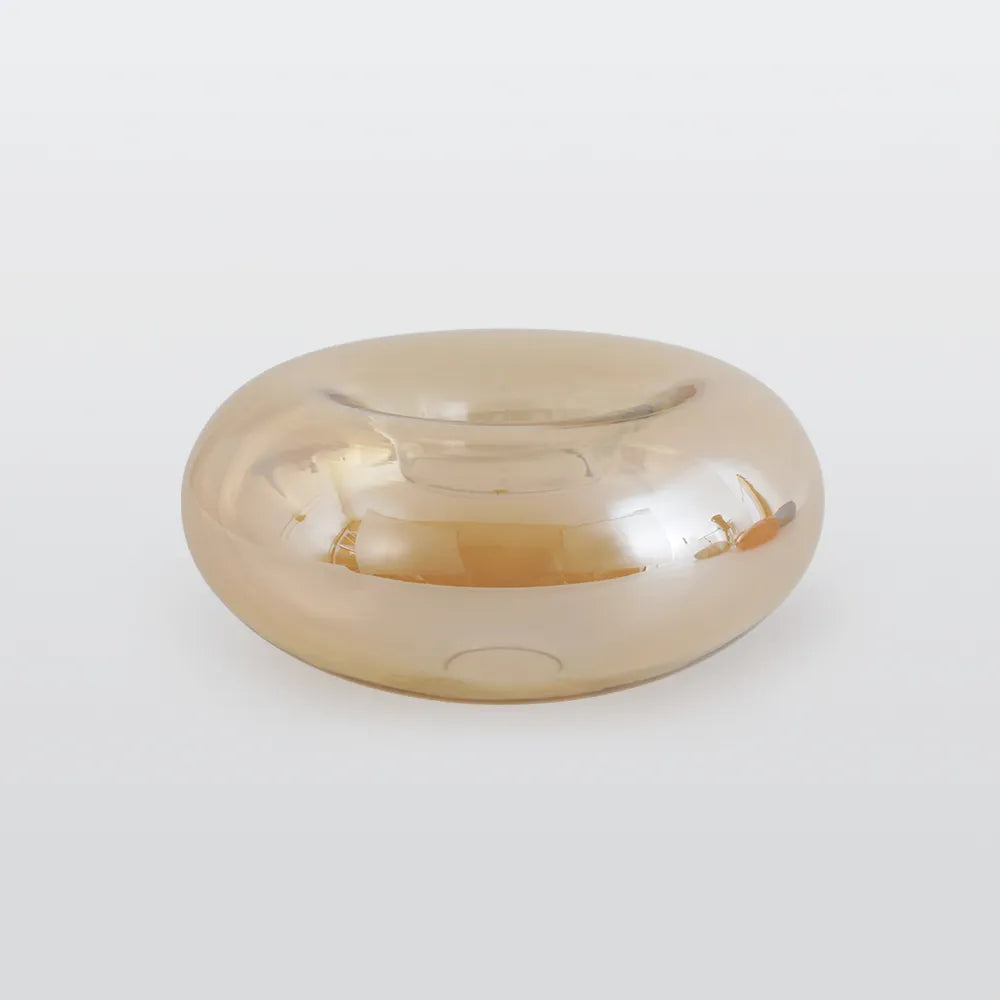 Cedora - Plafonnier globe en verre ambré