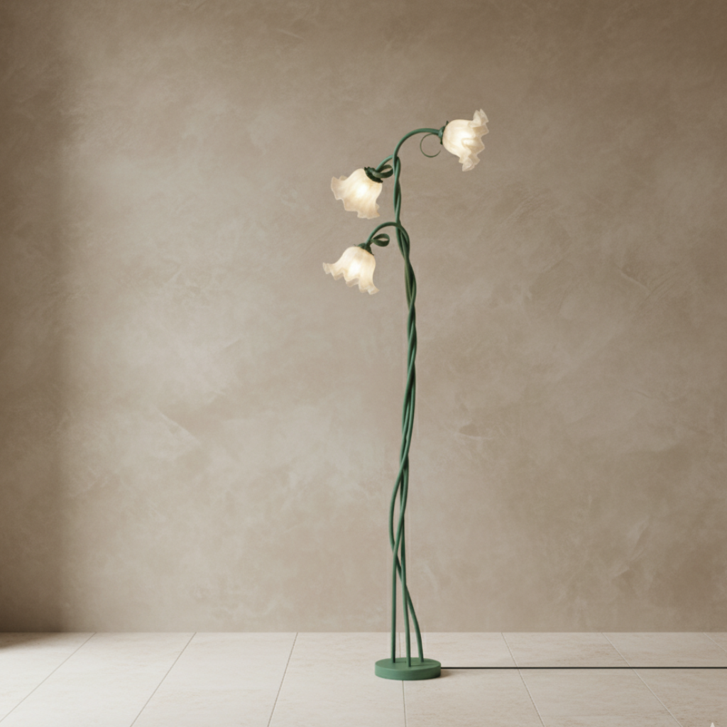 Bloomari - Elegáns, modern zöld matt állólámpa nappaliba