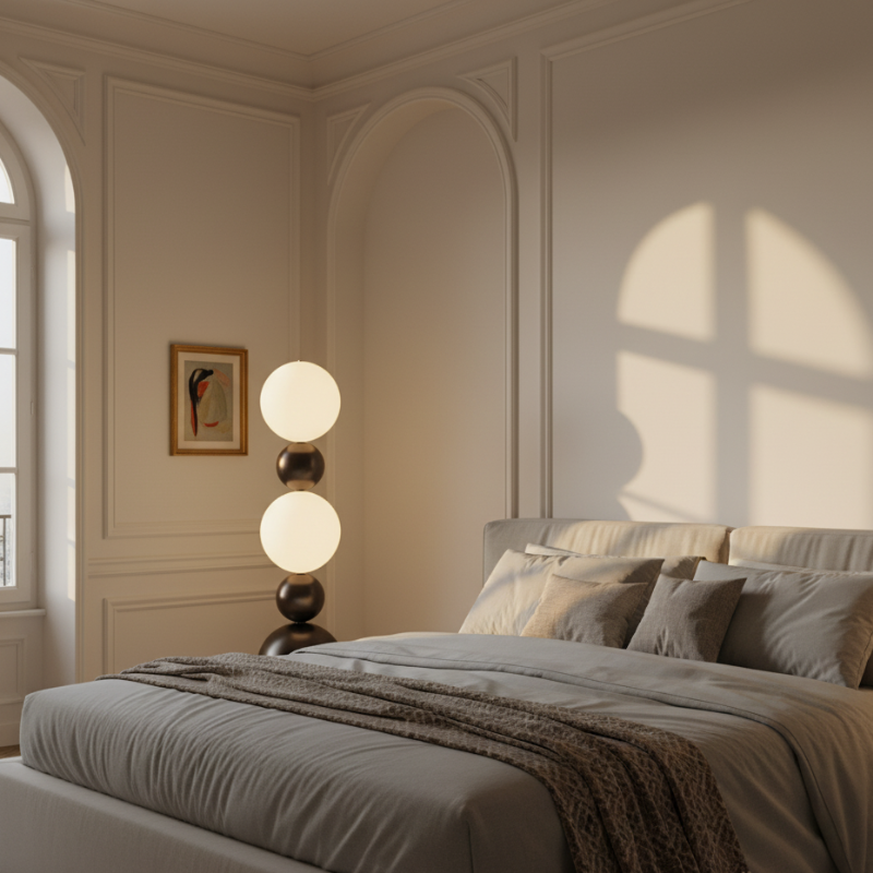 Solavien – Håndlavet Gulvlampe med Kalebasdesign i Moderne Stil