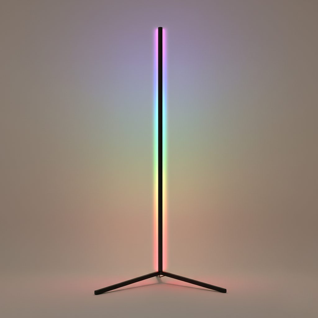 Lunivar - Vékony LED állólámpa távirányítóval és állítható világítással