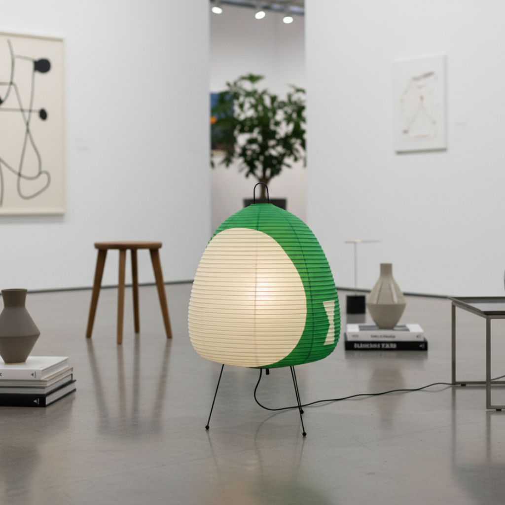 Solenrai – Wabi-Sabi Rispapir Gulv- og Bordlampe