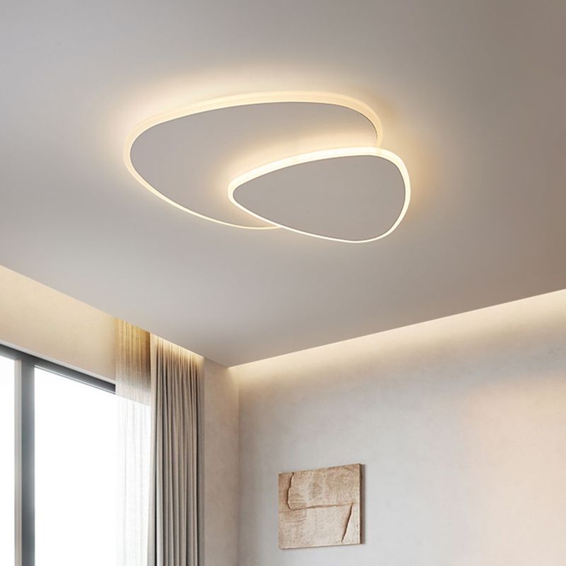 Aliven – Plafonnier moderne blanc en métal et acrylique