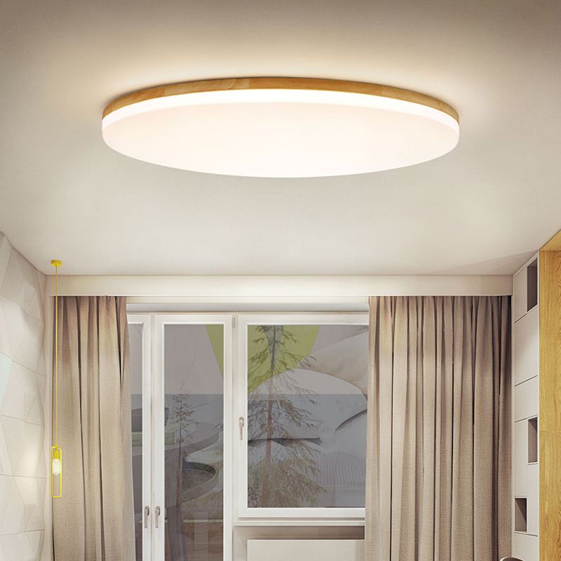Arun – Lámpara de techo LED de madera para sala de estar/dormitorio