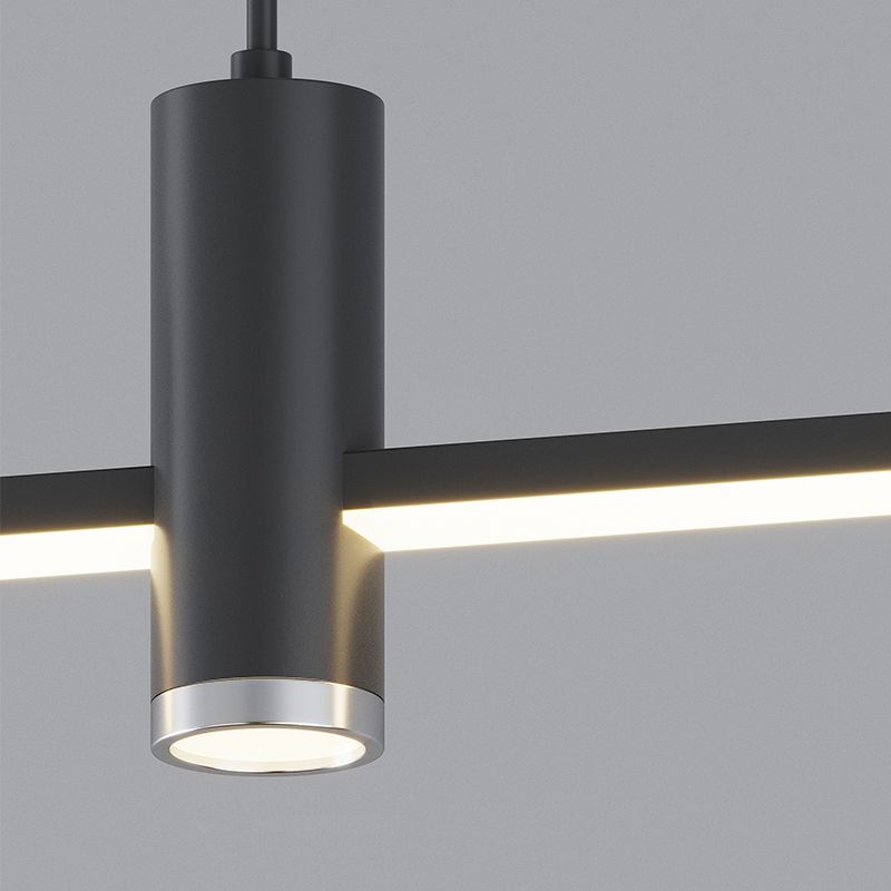 Edgari - Lampada a sospensione lineare nero oro dimmerabile LED 35,4 pollici