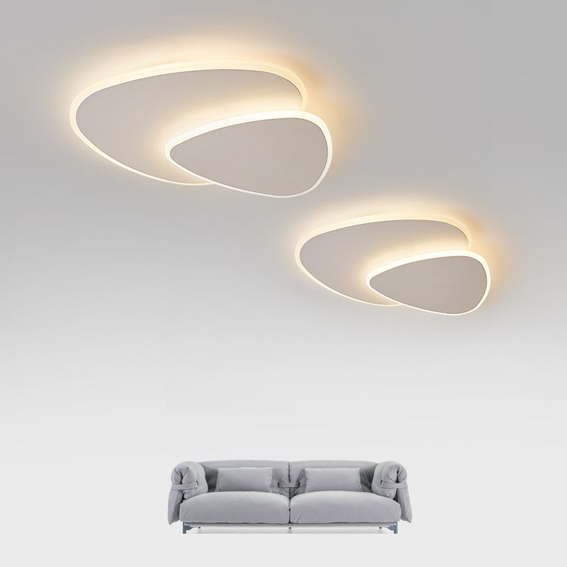 Aliven – Plafonnier moderne blanc en métal et acrylique