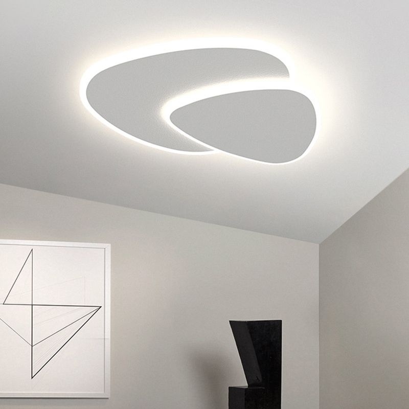 Aliven – Plafonnier moderne blanc en métal et acrylique