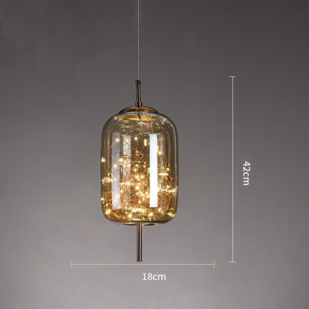 Karon – Skleněné LED závěsné svítidlo teplá bílá
