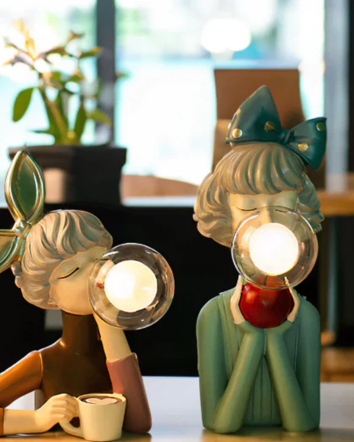 Sylvire - Lámpara de mesa con burbujas de luz