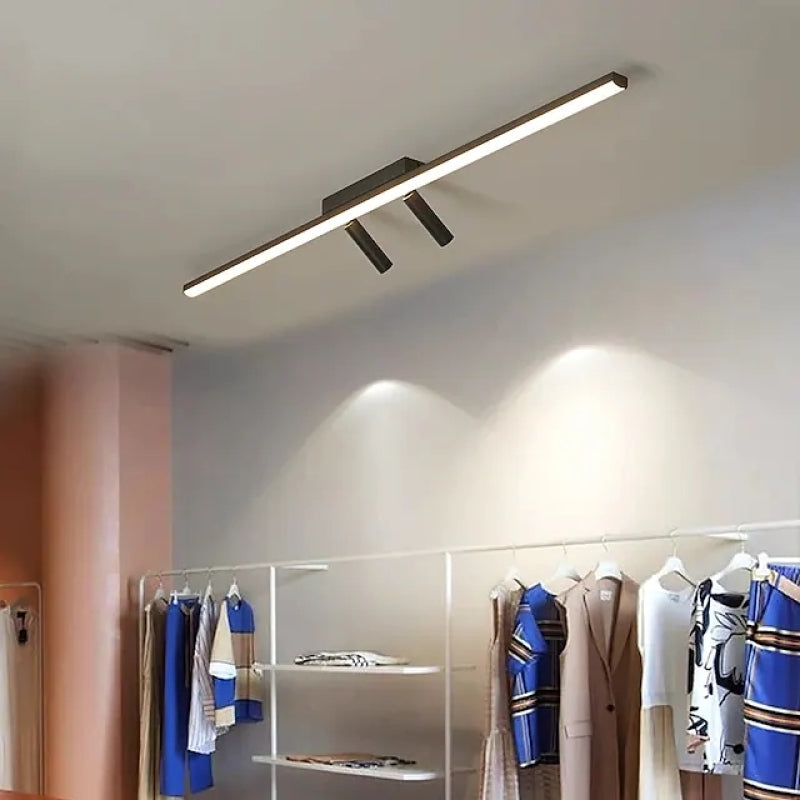Arivon – Plafonnier LED linéaire noir pour salon