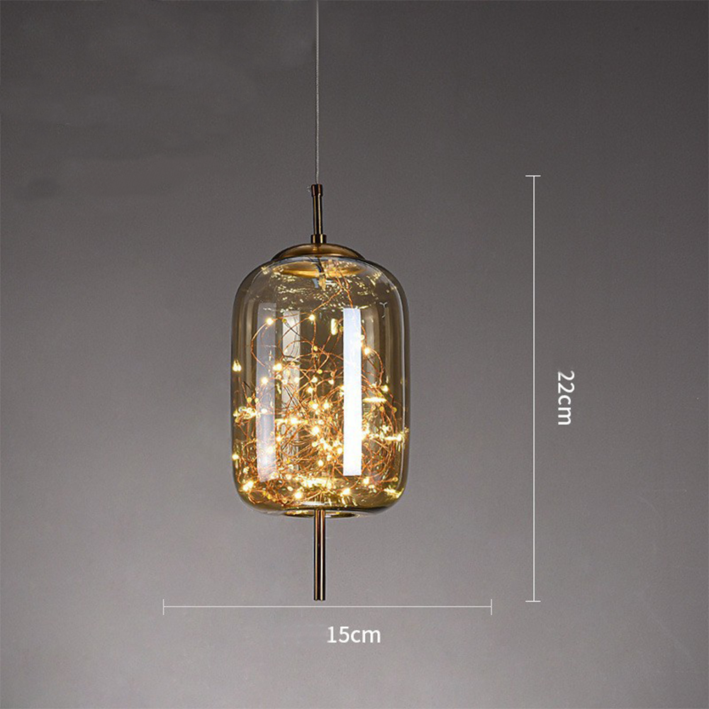 Karon – Skleněné LED závěsné svítidlo teplá bílá