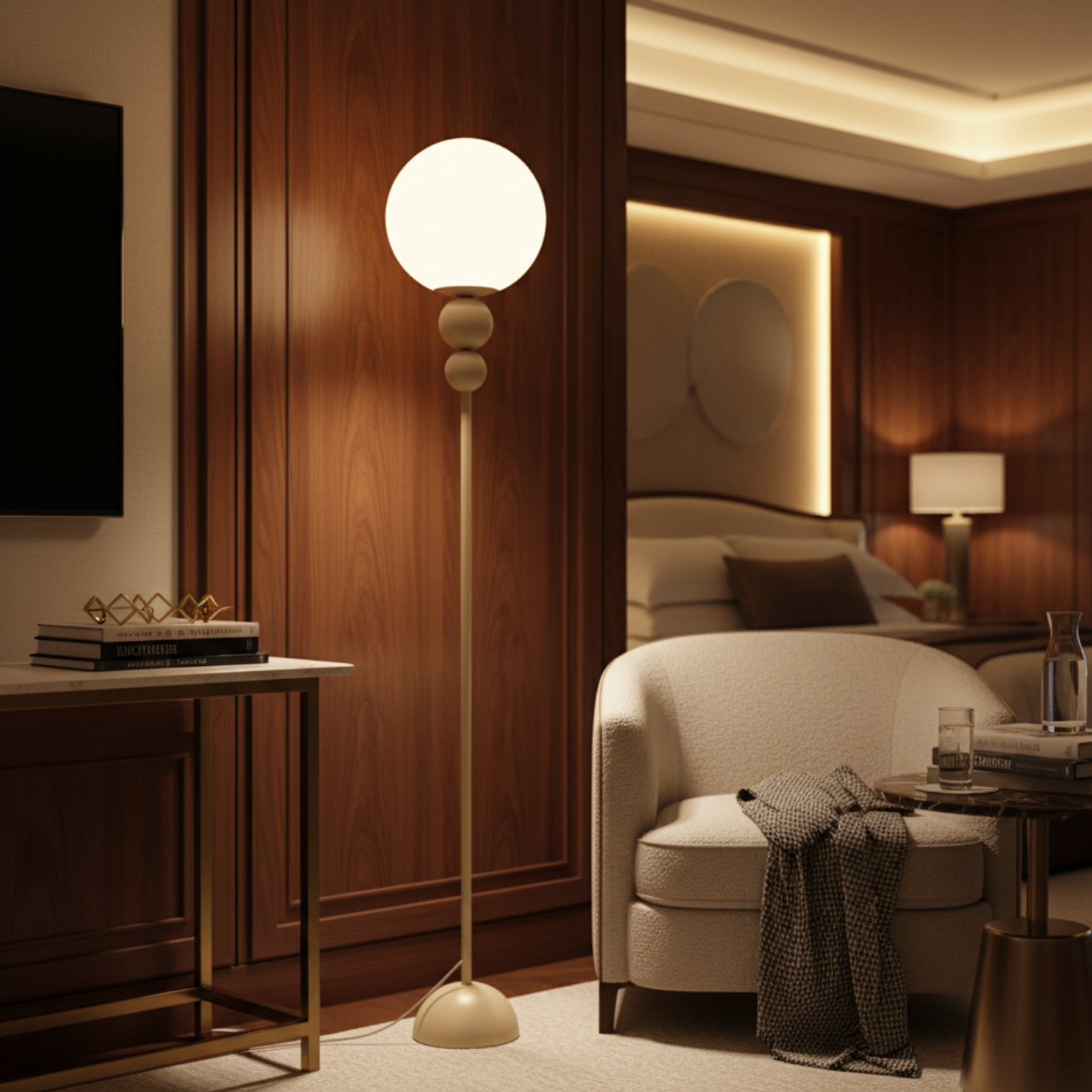 Dornelle – Lampada da terra elegante e moderna a LED per soggiorno e ufficio