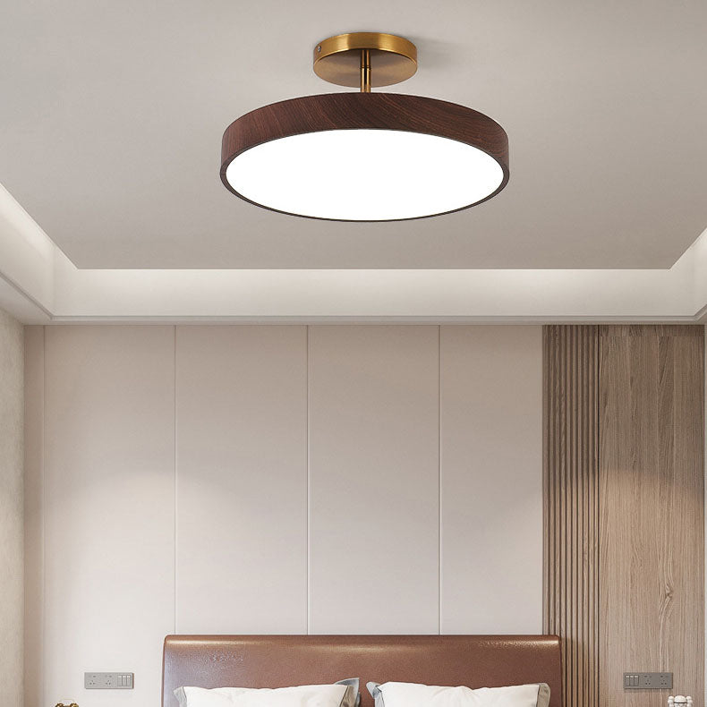 Zenoria – Ιαπωνικό Στρογγυλό Ξύλινο LED Ημιεπιτοίχιο Φωτιστικό Οροφής