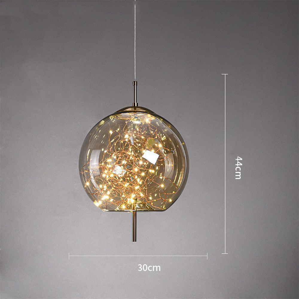 Karon – Skleněné LED závěsné svítidlo teplá bílá