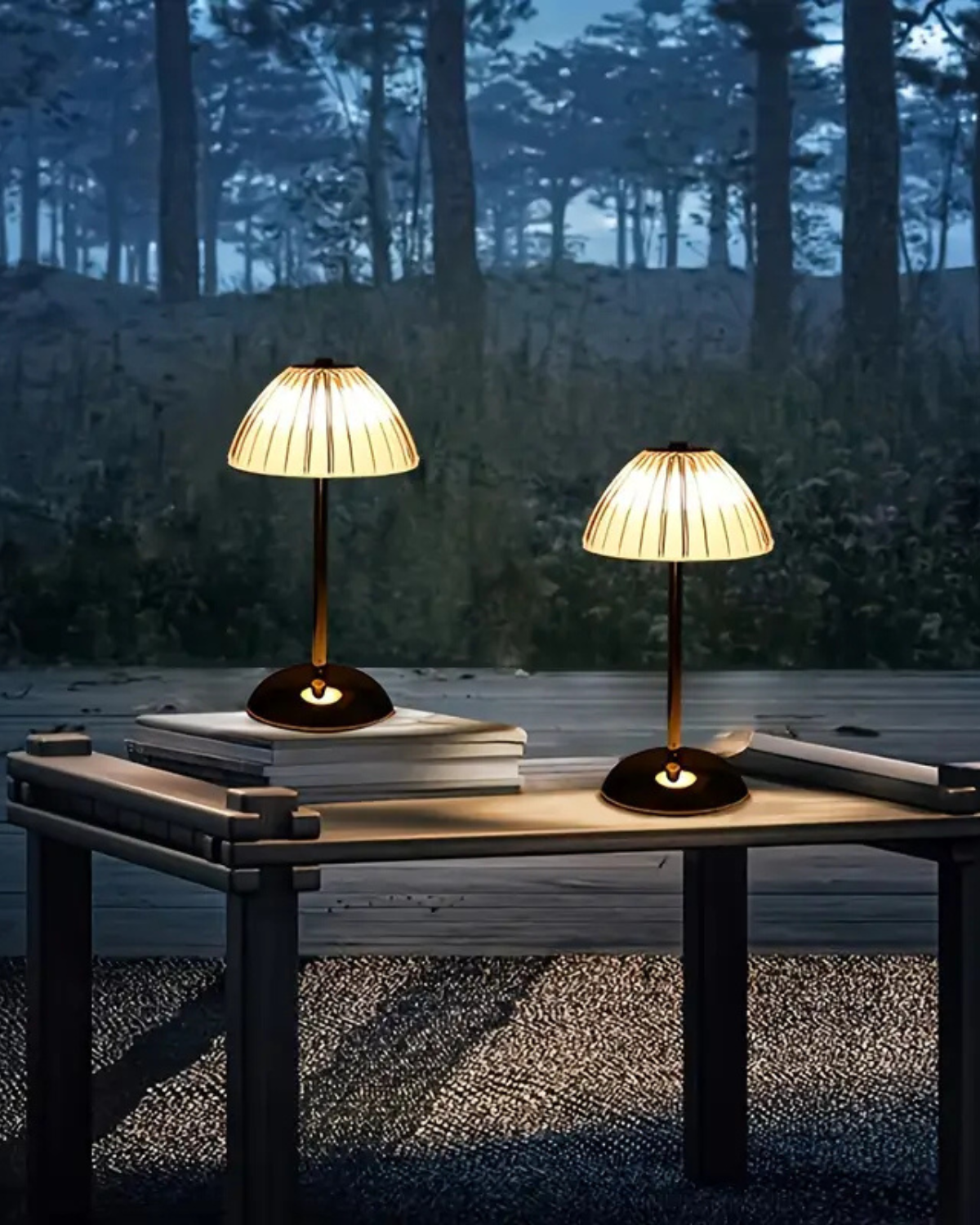 Glyntara – Lampada da Tavolo Ricaricabile con Tre Colori di Luce Regolabili