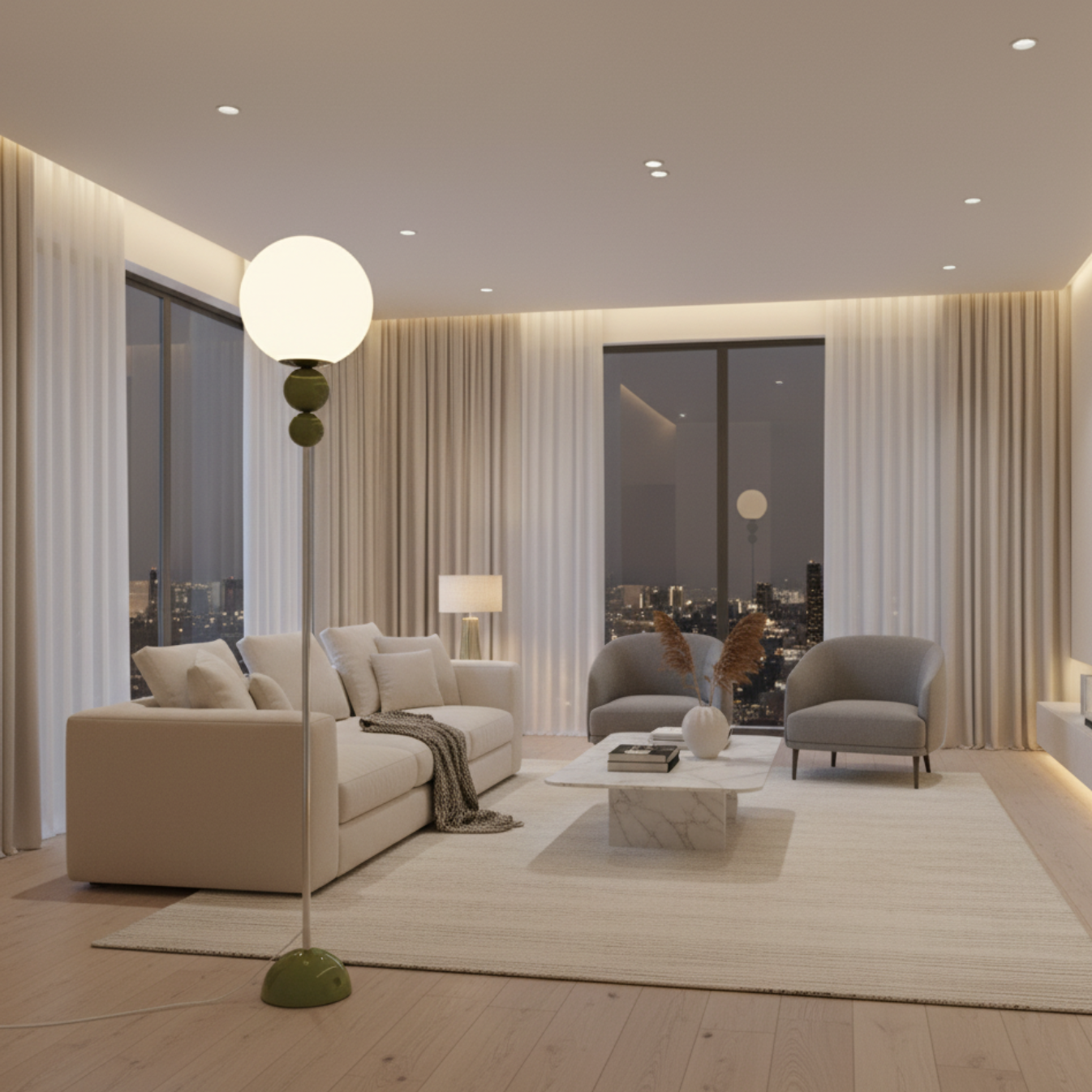 Dornelle – Lampada da terra elegante e moderna a LED per soggiorno e ufficio